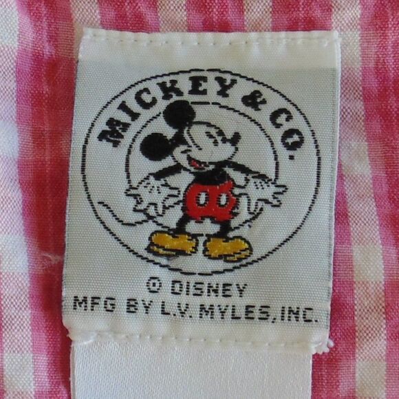 MICKEY & CO Nightgown, L, Pink Seersucker, Button front w/Logo, Short sleeves - Picture 11 of 13